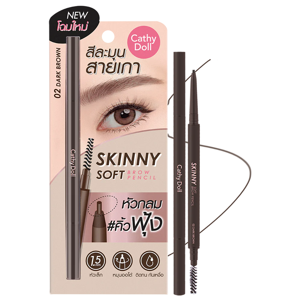 CATHY DOLL Skinny Brow Pencil: Pensil Alis Presisi untuk Tampilan Sempurna